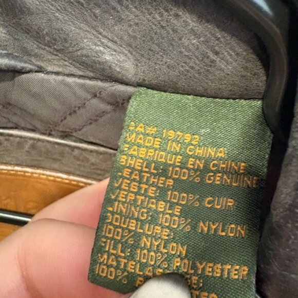 Timberland VINTAGE Dark Brown genuine Leather Weather Gear Jacket- Large - Picture 8 of 12